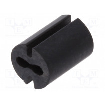 8GE04V80398; Spacer sleeve; LED; Øout: 4.8mm; ØLED: 3mm; L: 6.5mm; black; UL94V-0; DREMEC