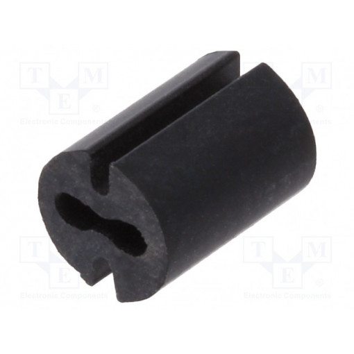 8GE04V80398; Spacer sleeve; LED; Øout: 4.8mm; ØLED: 3mm; L: 6.5mm; black; UL94V-0; DREMEC