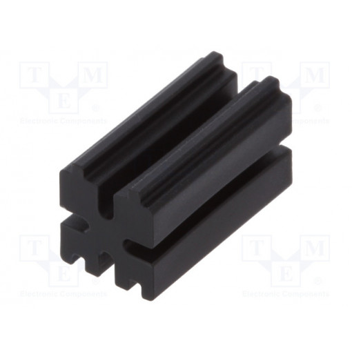 8GE04V80514; Spacer sleeve; LED; ØLED: 3mm; L: 10mm; black; UL94V-0; W: 5mm; DREMEC