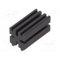 8GE04V80515; Spacer sleeve; LED; ØLED: 3mm; L: 10mm; black; UL94V-0; W: 5mm; DREMEC