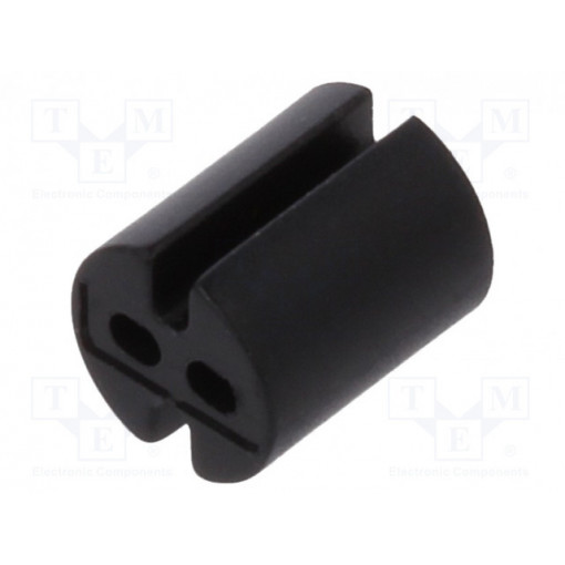 8GE04V80516; Spacer sleeve; LED; Øout: 4mm; ØLED: 3mm; L: 4.8mm; black; UL94V-0; DREMEC