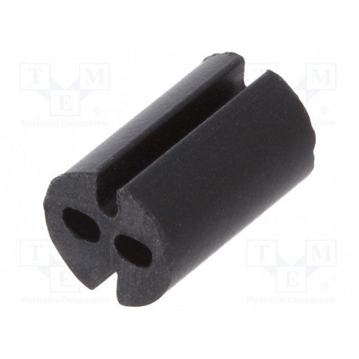 8GE04V80517; Spacer sleeve; LED; Øout: 4mm; ØLED: 3mm; L: 6.4mm; black; UL94V-0; DREMEC