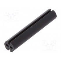 8GE04V80521; Spacer sleeve; LED; Øout: 4mm; ØLED: 3mm; L: 22.2mm; black; UL94V-0; DREMEC