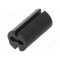 8GE04V80550; Spacer sleeve; LED; Øout: 4.8mm; ØLED: 3mm; L: 9mm; black; UL94V-0; DREMEC