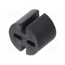 8GE04V80556; Spacer sleeve; LED; Øout: 5.1mm; ØLED: 5mm; L: 4mm; black; UL94V-0; DREMEC