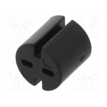 8GE04V80557; Spacer sleeve; LED; Øout: 5.1mm; ØLED: 5mm; L: 5mm; black; UL94V-0; DREMEC