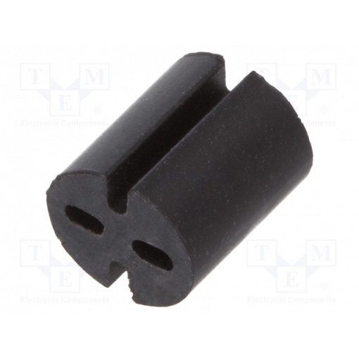 8GE04V80558; Spacer sleeve; LED; Øout: 5.1mm; ØLED: 5mm; L: 6mm; black; UL94V-0; DREMEC