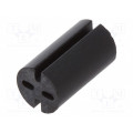 8GE04V80561; Spacer sleeve; LED; Øout: 5.1mm; ØLED: 5mm; L: 9mm; black; UL94V-0; DREMEC