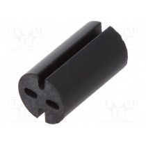8GE04V80561; Spacer sleeve; LED; Øout: 5.1mm; ØLED: 5mm; L: 9mm; black; UL94V-0; DREMEC