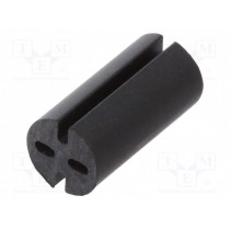 8GE04V80562; Spacer sleeve; LED; Øout: 5.1mm; ØLED: 5mm; L: 10mm; black; UL94V-0; DREMEC