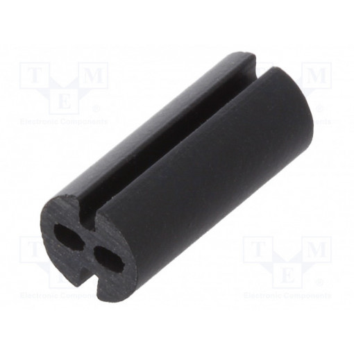 8GE04V80582; Spacer sleeve; LED; Øout: 4mm; ØLED: 3mm; L: 9.5mm; black; UL94V-0; DREMEC