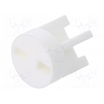 8GE04V80589; Spacer sleeve; LED; Øout: 6mm; ØLED: 5mm; L: 6.5mm; natural; UL94V-0; DREMEC