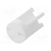8GE04V80590; Spacer sleeve; LED; Øout: 6mm; ØLED: 5mm; L: 9.5mm; natural; UL94V-0; DREMEC