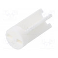 8GE04V80591; Spacer sleeve; LED; Øout: 6mm; ØLED: 5mm; L: 12.7mm; natural; UL94V-0; DREMEC