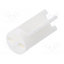 8GE04V80591; Spacer sleeve; LED; Øout: 6mm; ØLED: 5mm; L: 12.7mm; natural; UL94V-0; DREMEC