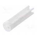 8GE04V80594; Spacer sleeve; LED; Øout: 6mm; ØLED: 5mm; L: 22.2mm; natural; UL94V-0; DREMEC