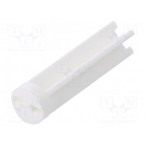 8GE04V80594; Spacer sleeve; LED; Øout: 6mm; ØLED: 5mm; L: 22.2mm; natural; UL94V-0; DREMEC