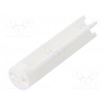 8GE04V80595; Spacer sleeve; LED; Øout: 6mm; ØLED: 5mm; L: 25.4mm; natural; UL94V-0; DREMEC