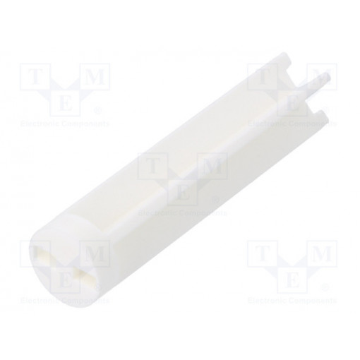 8GE04V80595; Spacer sleeve; LED; Øout: 6mm; ØLED: 5mm; L: 25.4mm; natural; UL94V-0; DREMEC