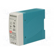 DRA-40-24; Power supply: switched-mode; 40.8W; 24VDC; 24÷30VDC; 1.7A; 300g; MEAN WELL DRA-40-24; Power supply: switched-mode; 40.8W; 24VDC; 24÷30VDC; 1.7A; 300g; MEAN WELL