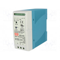DRC-40A; Power supply: switched-mode; buffer; 40.02W; 13.8VDC; 13.8VDC; MEAN WELL