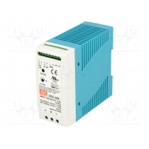 DRC-40B; Power supply: switched-mode; buffer; 40.02W; 27.6VDC; 27.6VDC; MEAN WELL