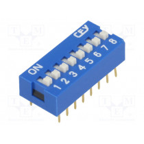 ; Switch: DIP-SWITCH; Poles number: 8; ON-OFF; 0.05A/12VDC; Pos: 2; NINIGI