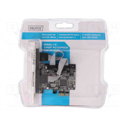 DS-30000-1; PC extension card: PCI-Express; chipset UART 16C950; 1.5Mbps; DIGITUS