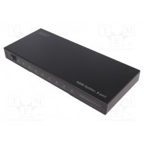 DS-43302; Splitter; HDCP 1.2; Colour: black; Input: HDMI socket; 1920x1080px; DIGITUS