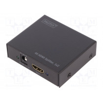 DS-46304; Splitter; HDCP 1.3; Colour: black; Input: HDMI socket; 4096x2160px; DIGITUS