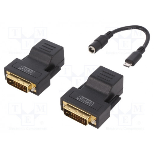 DS-54101; DVI extender; DVI-D (24+1) plug,RJ45 socket; 1920x1200px; DIGITUS