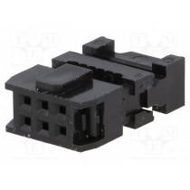 DS1016-06MASIBB; Plug; IDC; female; PIN: 6; IDC; for ribbon cable; 1.27mm; gold flash; CONNFLY DS1016-06MASIBB; Plug; IDC; female; PIN: 6; IDC; for ribbon cable; 1.27mm; gold flash; CONNFLY