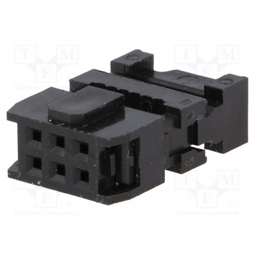 DS1016-06MASIBB; Plug; IDC; female; PIN: 6; IDC; for ribbon cable; 1.27mm; gold flash; CONNFLY