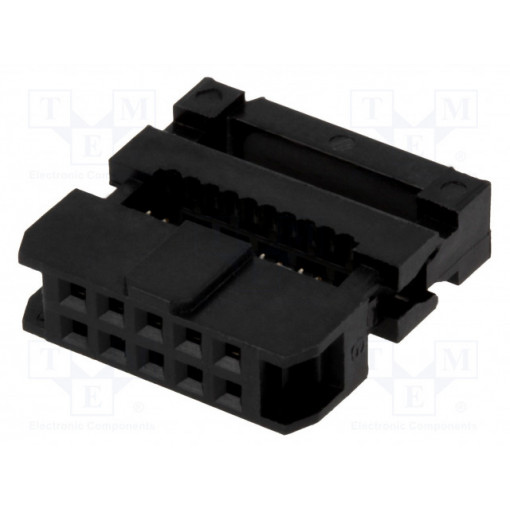 DS1017-10MA2; Plug; IDC; female; PIN: 10; IDC; for ribbon cable; 1mm; gold flash; CONNFLY