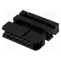 DS1017-12MA2; Plug; IDC; female; PIN: 12; IDC; for ribbon cable; 1mm; gold flash; CONNFLY