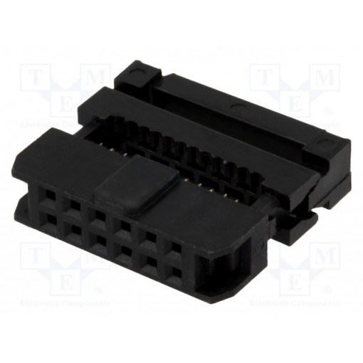 DS1017-12MA2; Plug; IDC; female; PIN: 12; IDC; for ribbon cable; 1mm; gold flash; CONNFLY