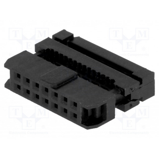 DS1017-14MA2; Plug; IDC; female; PIN: 14; IDC; for ribbon cable; 1mm; gold flash; CONNFLY