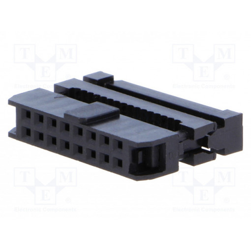 DS1017-16MA2; Plug; IDC; female; PIN: 16; IDC; for ribbon cable; 1mm; gold flash; CONNFLY