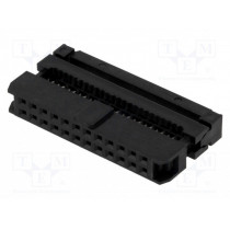 DS1017-24MA2; Plug; IDC; female; PIN: 24; IDC; for ribbon cable; 1mm; gold flash; CONNFLY