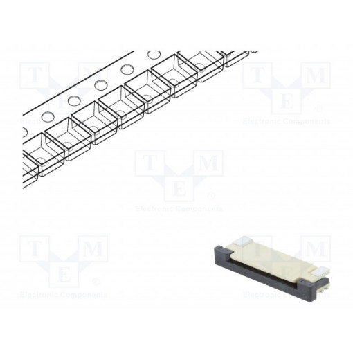 DS1020-07-10VBT1B-R; Connector: FFC (FPC); horizontal; PIN: 10; ZIF; SMT; tinned; 30mΩ; CONNFLY