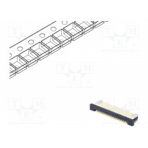 DS1020-07-14VBT1A-R; Connector: FFC (FPC); horizontal; PIN: 14; ZIF; SMT; tinned; 30mΩ; CONNFLY