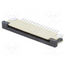 DS1020-07-16VBT1A-R; Connector: FFC (FPC); horizontal; PIN: 16; ZIF; SMT; tinned; 30mΩ; CONNFLY