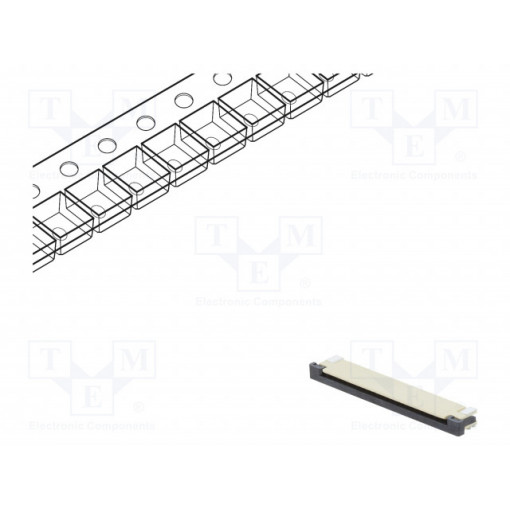 DS1020-07-24VBT1B-R; Connector: FFC (FPC); horizontal; PIN: 24; ZIF; SMT; tinned; 30mΩ; CONNFLY