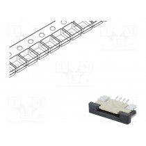 DS1020-07-4VBT1A-R; Connector: FFC (FPC); horizontal; PIN: 4; ZIF; SMT; tinned; 30mΩ; CONNFLY