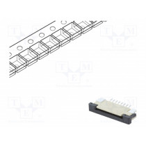 DS1020-07-8VBT1A-R; Connector: FFC (FPC); horizontal; PIN: 8; ZIF; SMT; tinned; 30mΩ; CONNFLY