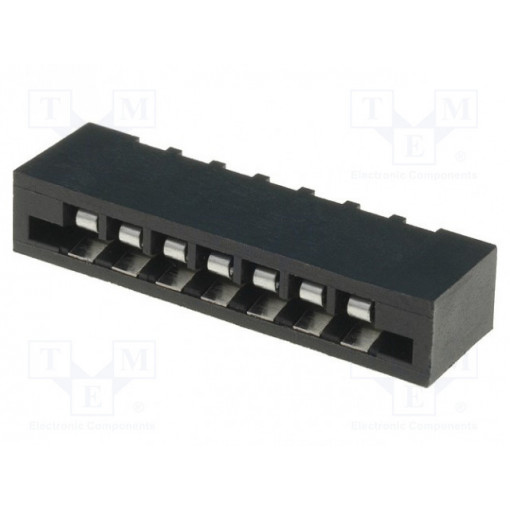 DS1020-07ST1D; Connector: FFC (FPC); straight; PIN: 7; NON-ZIF; THT; tinned; 20mΩ; CONNFLY