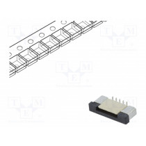 DS1020-08-10VBT11-R; Connector: FFC (FPC); vertical; PIN: 10; ZIF; SMT; 500mA; tinned; CONNFLY