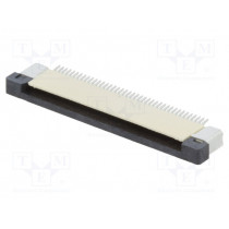 DS1020-09-40VBT1A-R; Connector: FFC (FPC); horizontal; PIN: 40; ZIF; SMT; 500mA; tinned; CONNFLY
