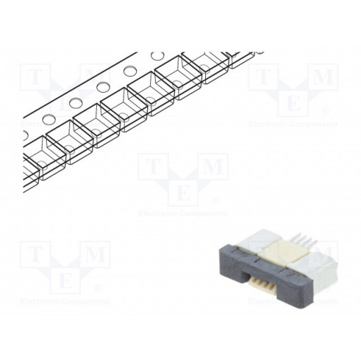 DS1020-09-4VBT1B-R; Connector: FFC (FPC); horizontal; PIN: 4; ZIF; SMT; 500mA; tinned; CONNFLY