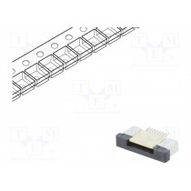 DS1020-09-8VBT1A-R; Connector: FFC (FPC); horizontal; PIN: 8; ZIF; SMT; 500mA; tinned; CONNFLY